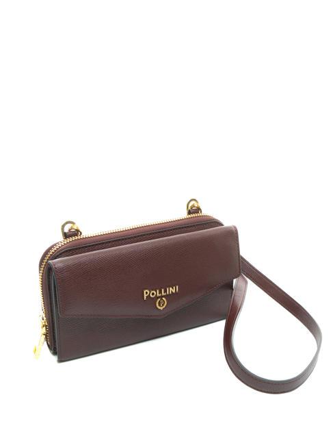 GRAINED Schulter-Clutch-Geldb&ouml;rse BORDEAUX / B - Brieftaschen Damen