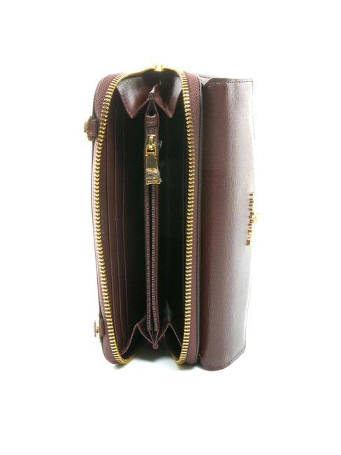 GRAINED Schulter-Clutch-Geldb&ouml;rse BORDEAUX / B - Brieftaschen Damen