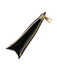 POLLINI GRAINED Flaches Kartenetui mit Rei&szlig;verschluss Schwarz - Brieftaschen Damen - 2