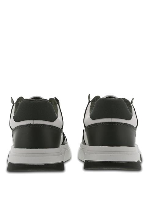 TOMMY JEANS Leather Cupsole Ledersneaker Zinngr&uuml;n/Ecru - Herrenschuhe