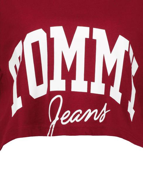 TOMMY JEANS New Varsity Baumwoll t-shirt Rot - T-Shirts und Tops f&uuml;r Damen