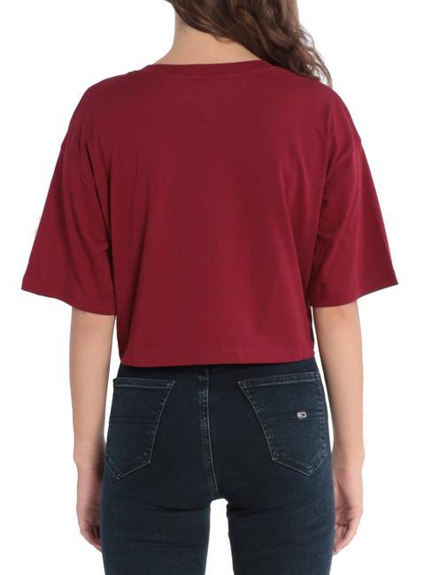 TOMMY JEANS New Varsity Baumwoll t-shirt Rot - T-Shirts und Tops f&uuml;r Damen