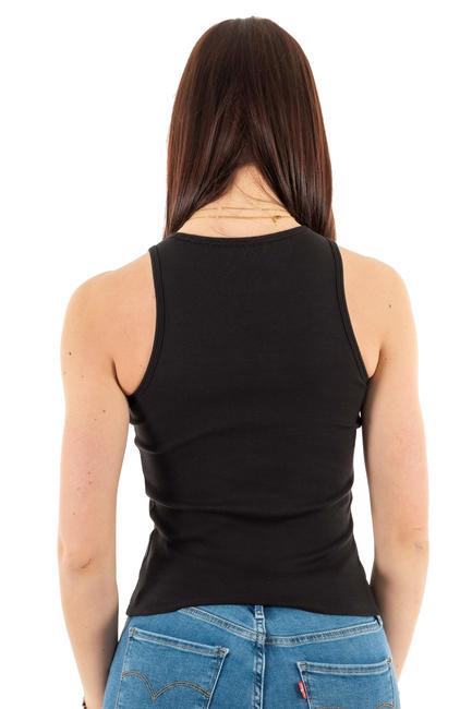 TOMMY JEANS Essential Tanktop aus Baumwolle SCHWARZ - T-Shirts und Tops f&uuml;r Damen