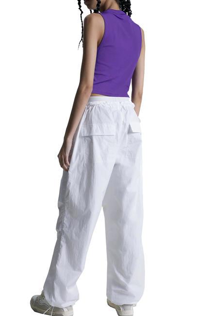 TOMMY JEANS Crop badge Oberteil aus recyceltem Polyester College-Lila - T-Shirts und Tops f&uuml;r Damen