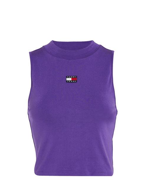TOMMY JEANS Crop badge Oberteil aus recyceltem Polyester College-Lila - T-Shirts und Tops f&uuml;r Damen
