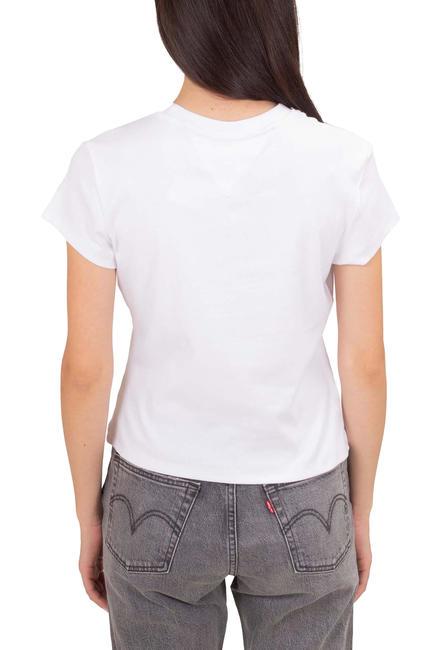 TOMMY JEANS Serif Linear T-Shirts Wei&szlig; - T-Shirts und Tops f&uuml;r Damen