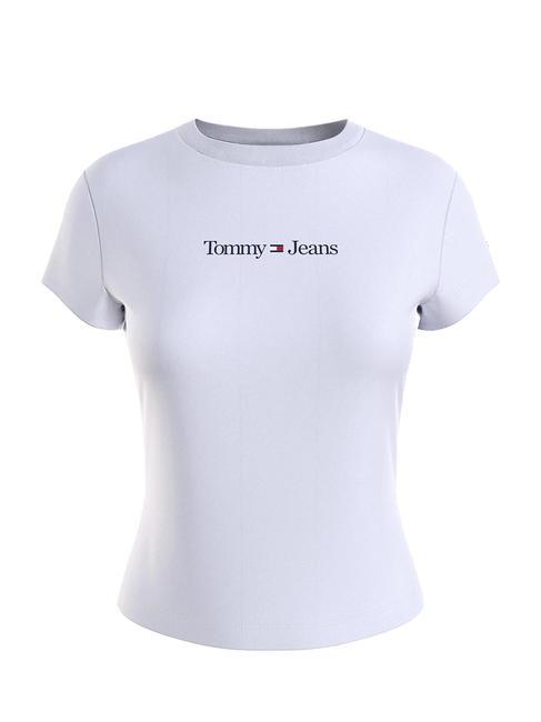 TOMMY JEANS Serif Linear T-Shirts Wei&szlig; - T-Shirts und Tops f&uuml;r Damen
