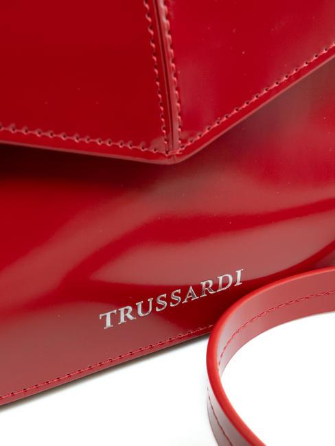 SALIS Clutch aus gl&auml;nzendem Leder Kirsche - Brieftaschen Damen