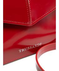 TRUSSARDI SALIS Clutch aus gl&auml;nzendem Leder Kirsche - Brieftaschen Damen - 3