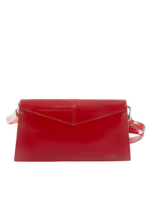 SALIS Clutch aus gl&auml;nzendem Leder Kirsche - Brieftaschen Damen