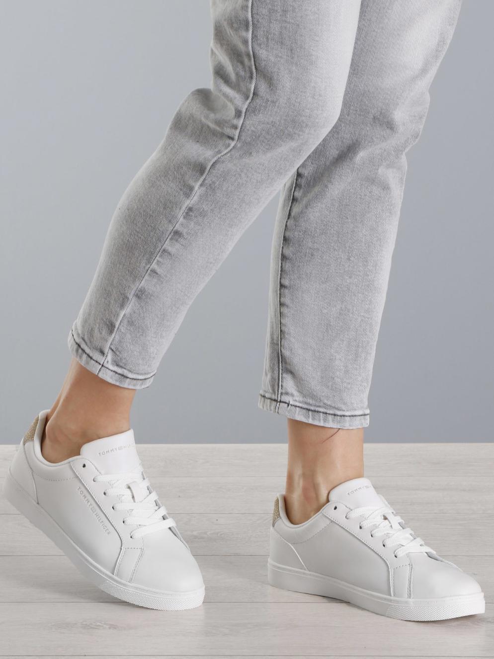 Tommy Hilfiger Essential Cupsole Ledersneaker Natur - Einkaufen Zu 