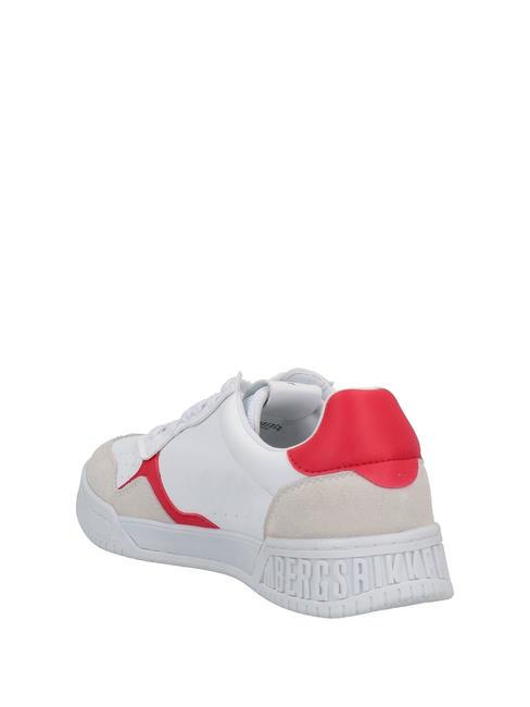 BASKET Ledersneaker Eis/Rot - Herrenschuhe