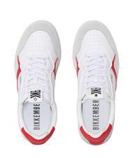 BIKKEMBERGS BASKET Ledersneaker Eis/Rot - Herrenschuhe - 5