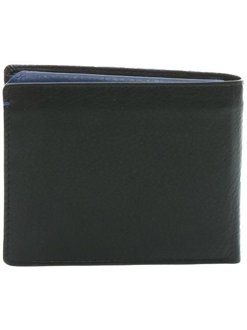 COLOR WALLET Lederbrieftasche mit M&uuml;nzfach schwarz/marine - Brieftaschen Herren
