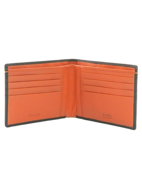 COLOR WALLET Ledergeldbörse braun/orange - Brieftaschen Herren