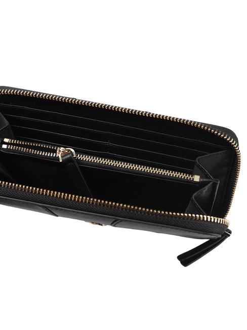 YUMA Gro&szlig;e Geldb&ouml;rse mit umlaufendem Rei&szlig;verschluss SCHWARZ - Brieftaschen Damen