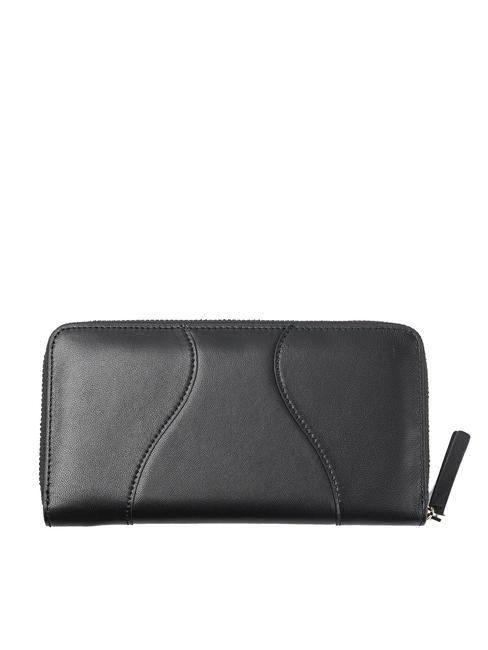 YUMA Gro&szlig;e Geldb&ouml;rse mit umlaufendem Rei&szlig;verschluss SCHWARZ - Brieftaschen Damen