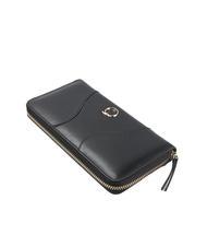 TRUSSARDI YUMA Gro&szlig;e Geldb&ouml;rse mit umlaufendem Rei&szlig;verschluss SCHWARZ - Brieftaschen Damen - 4