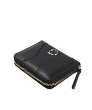 TRUSSARDI YUMA Kleine Lederbrieftasche mit umlaufendem Rei&szlig;verschluss SCHWARZ - Brieftaschen Damen - 4