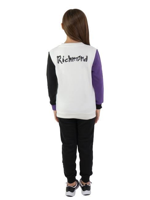 HADEW Trainingsanzug aus Baumwoll-Sweatshirt und Hose Wolke/Schwarz - Trainingsanzüge für Kinder