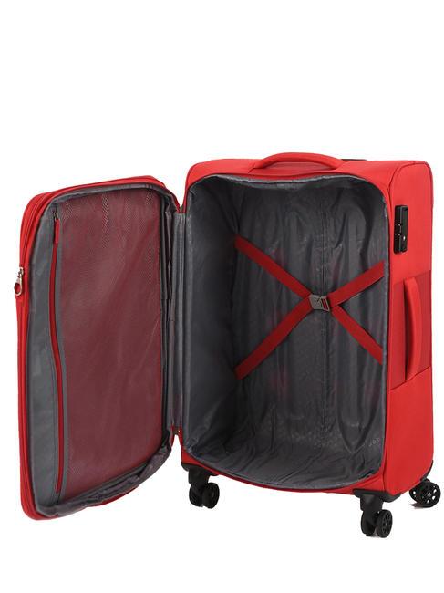 DEEP DIVE Set mit 3 Trolleys: Kabine, mittel und gro&szlig;, erweiterbar rot / grau - Trolleyset