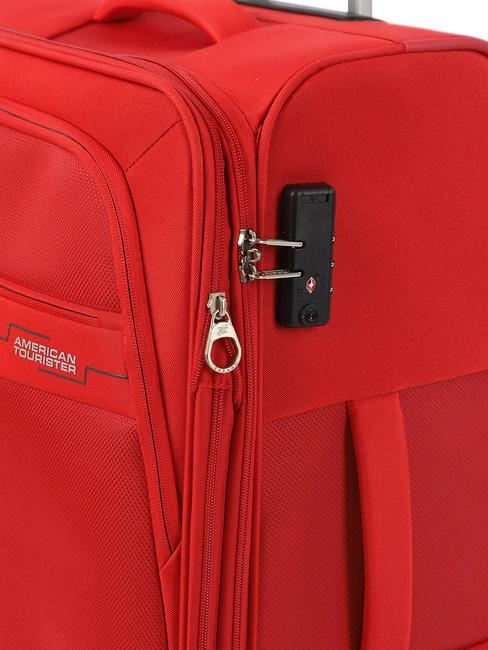 DEEP DIVE Set mit 3 Trolleys: Kabine, mittel und gro&szlig;, erweiterbar rot / grau - Trolleyset