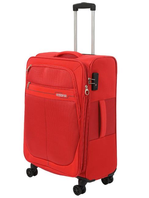 DEEP DIVE Set mit 3 Trolleys: Kabine, mittel und gro&szlig;, erweiterbar rot / grau - Trolleyset