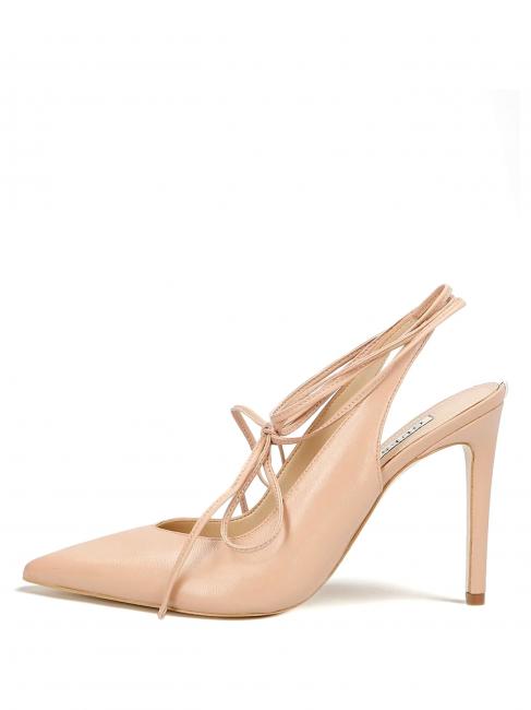BRIOLA Dekollet&eacute; aus Leder BEIGE - Damenschuhe