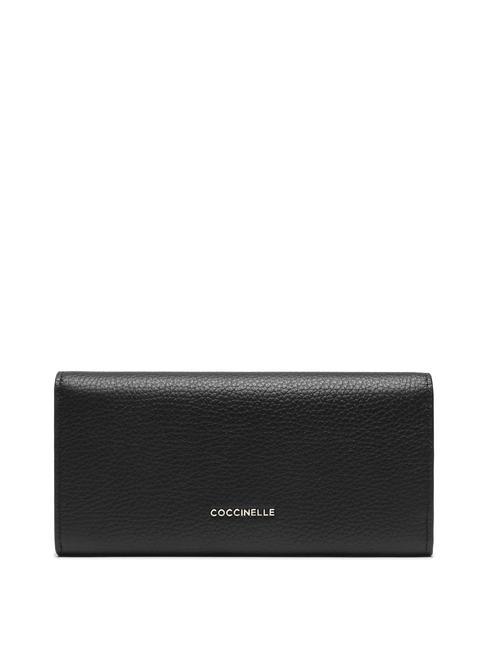NEOFIRENZE SOFT  Kontinentales Portemonnaie aus Leder Schwarz - Brieftaschen Damen