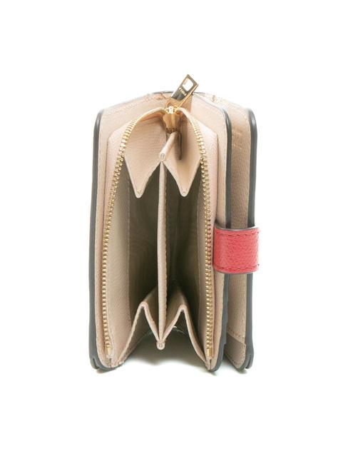CAMELIA COMPACT Kleine Geldb&ouml;rse aus Leder Venezianisches Rot+Ballerina i in - Brieftaschen Damen
