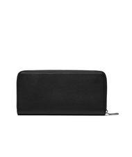 CALVIN KLEIN LETTERING LOGO   Schwarz/Metallic-Logo - Brieftaschen Damen - 3