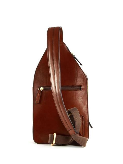 STORY UOMO One-Shoulder-Rucksack aus Leder BRAUN - Rucksäcke für Schule &amp; Freizeit