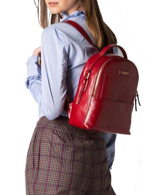 PEARLDISTRICT PEARLDISTRICT Rucksack aus Leder Johannisbeere / Gold - Damentaschen