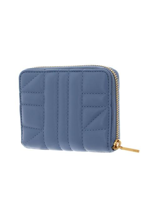 ACHALA Kleine Geldb&ouml;rse mit umlaufendem Rei&szlig;verschluss Stahlblau - Brieftaschen Damen