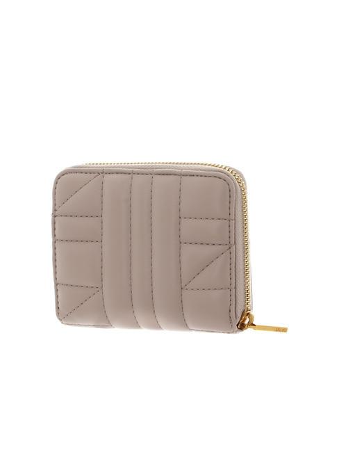 ACHALA Kleine Geldb&ouml;rse mit umlaufendem Rei&szlig;verschluss Taupe - Brieftaschen Damen