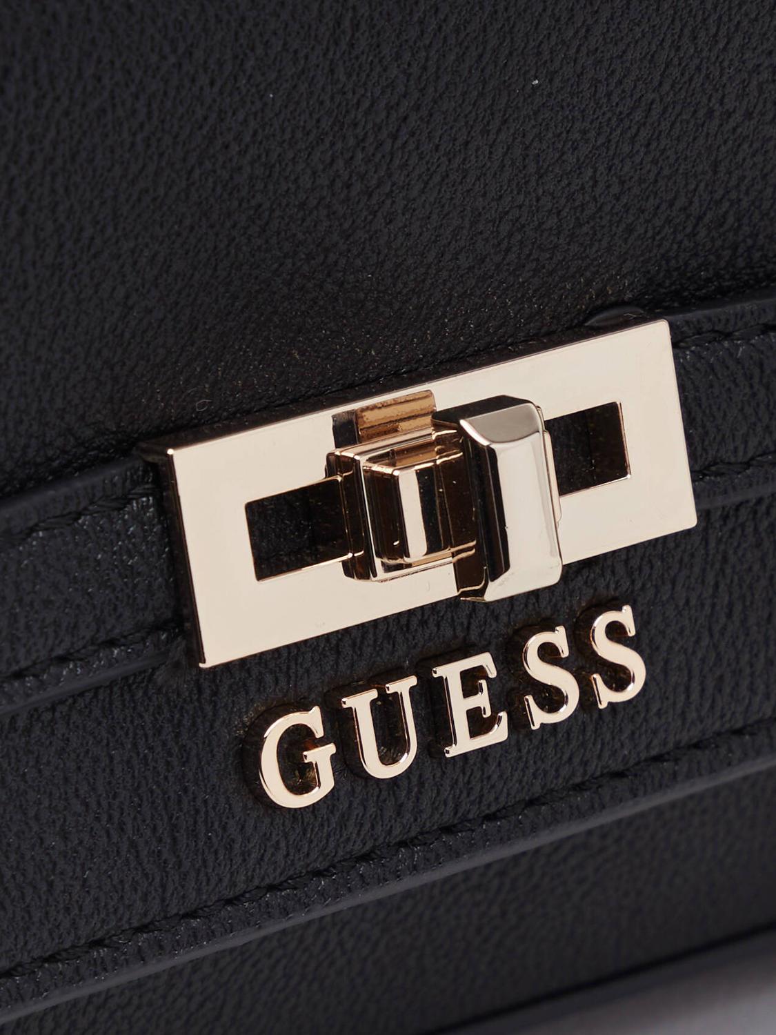 Guess Emilee Schulter-/Umhänge-Mikrotasche Schwarz - Einkaufen Zu 