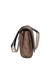 GUESS NOELLE Logo Schulter-/Umh&auml;ngetasche Latte-Logo / braun - Damentaschen - 6
