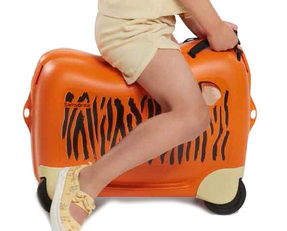 DREAM2GO Aufsitzbarer Kindertrolley Tiger T - Handgepäck