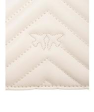 PINKO CLASSIC LOVE ONE Tasche aus Nappaleder Seide weiß-antikgold - Damentaschen - 5