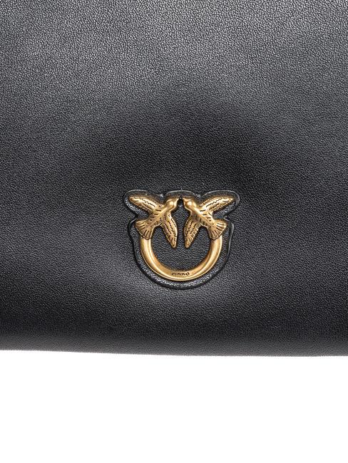 FLAT CLASSIC Clutch mit Kettenschulterriemen schwarz-antikgold - Damentaschen