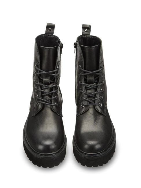 SLASH 1814 Amphibische Stiefeletten aus Leder Schwarz - Damenschuhe