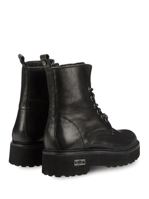 SLASH 1814 Amphibische Stiefeletten aus Leder Schwarz - Damenschuhe