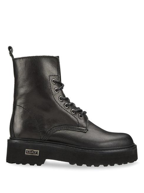 SLASH 1814 Amphibische Stiefeletten aus Leder Schwarz - Damenschuhe