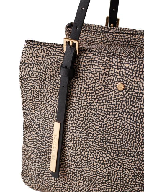 L'ECOLE NYLON Schultershopper, mit Schultergurt OP / NATUR / SCHWARZ - Damentaschen