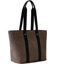 BORBONESE SHOPPER MEDIUM ECO LINE Einkaufstasche OP / NATUR / SCHWARZ - Damentaschen - 2