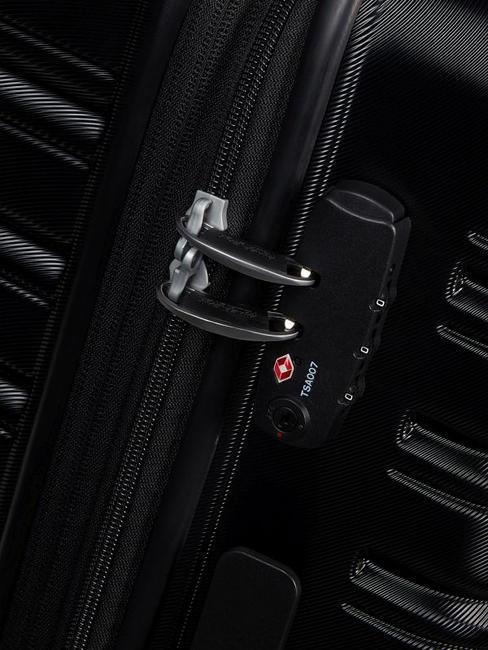 FLASHLINE Großer erweiterbarer Trolley Schatten schwarz - Harte Trolleys