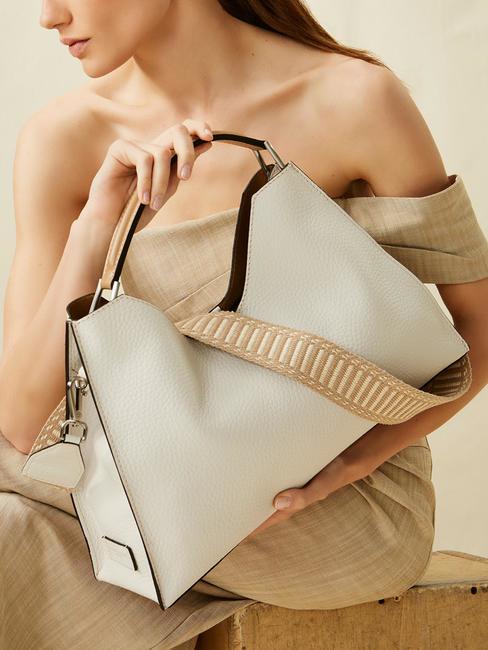 AURORA Lederhandtasche mit Beutel Sand-Natur - Damentaschen
