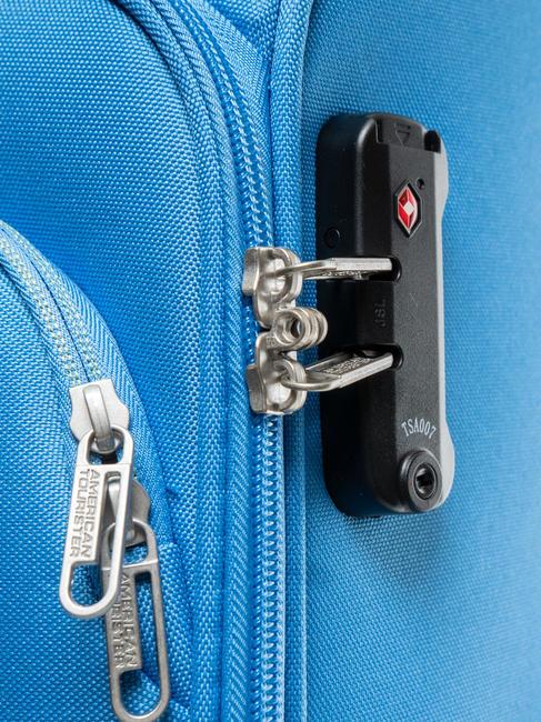 BRIGHT LIFE Set mit 3 Trolleys: Kabine, mittel, gro&szlig; ruhiges Blau - Trolleyset
