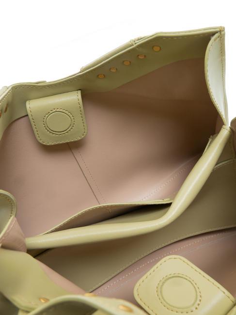 INFINITY Ledertasche mit Nieten Salatgemüse - Damentaschen