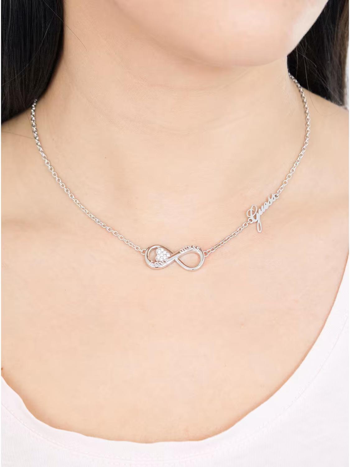 Guess Endless Love Halskette Silber - Einkaufen Zu Outlet-Preisen! 